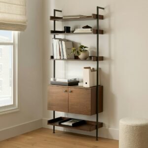 Newberry 31.25" Shelving Unit, Wide - Walnut