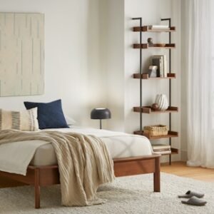 Alternative view of Newberry 19.5" Shelving Unit, Narrow - Walnut