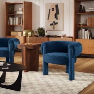 Alternative view of Everse 33.5" Velvet Lounge Chair - Melange Twilight