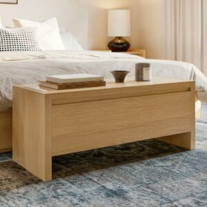 Leif 42" Storage Bench - White Oak